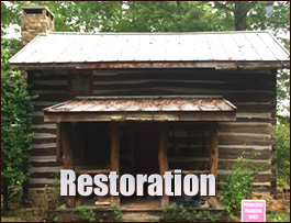 Historic Log Cabin Restoration  Bayboro, North Carolina